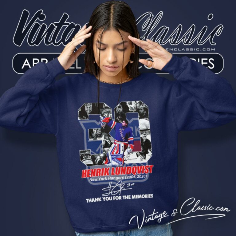 Henrik Lundqvist New York Rangers Thank You For The Memories Signature Sweatshirt 1 Henrik Lundqvist New York Rangers Thank You For The Memories Signature Sweatshirt 1