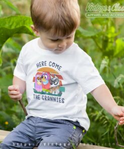 Here Come The Grannies Bluey kids tshirt