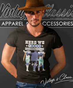 Here We Go Dak Prescott Cowboys And Mike Mccarthy Micah Parsons Signatures V Neck TShirt