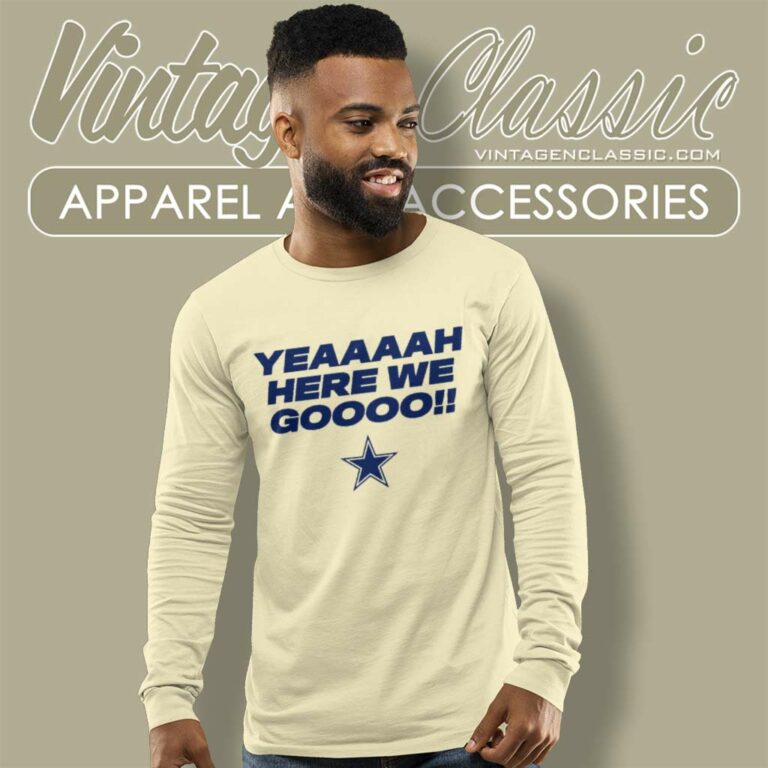 Here We Go Dallas Cowboys Dak Prescott Long Sleeve Tee Here We Go Dallas Cowboys Dak Prescott Long Sleeve Tee