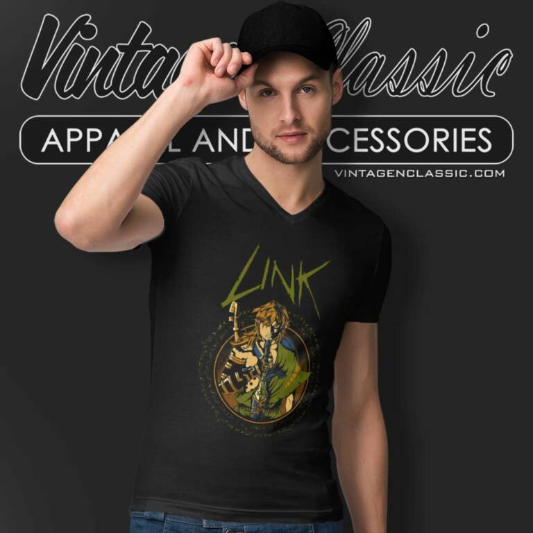 Hero Legend Gamer Link V Neck TShirt Hero Legend Gamer Link V Neck TShirt