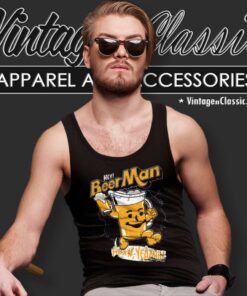 Hey Beer Man Funny Drinking Tank Top Racerback