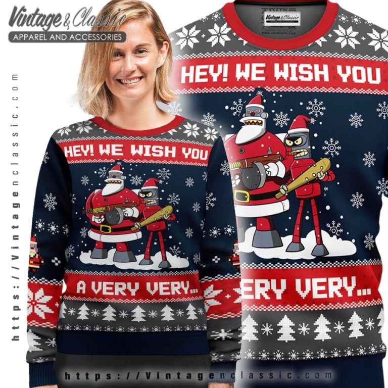 Hey We Wish You A Futurama Ugly Christmas Sweater Ugly Sweater shirt Hey We Wish You A Futurama Ugly Christmas Sweater Ugly Sweater shirt