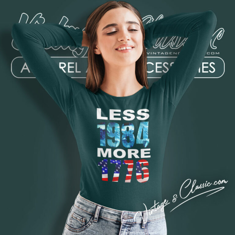 Hi Rez The Rapper Less 1984 More 1776 Long Sleeve Tee Hi Rez The Rapper Less 1984 More 1776 Long Sleeve Tee