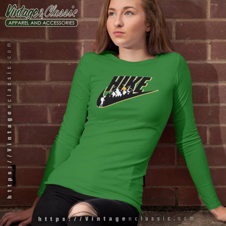 Hike Nike Swoosh Funny Hiking Outdoor Long Sleeve Tee Hike Nike Swoosh Funny Hiking Outdoor Long Sleeve Tee
