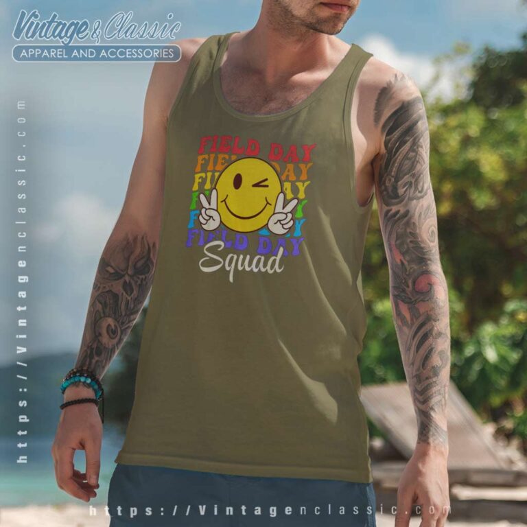 Hippie Field Day 2023 Squad Teacher Tank Top Racerback Hippie Field Day 2023 Squad Teacher Tank Top Racerback