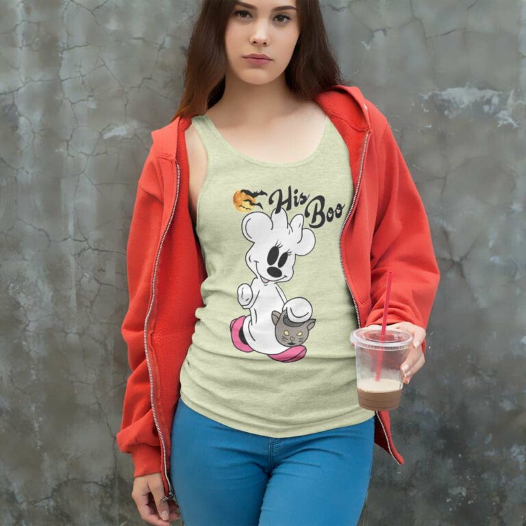 His Boo Minnie Disney Halloween Tank Top Racerback His Boo Minnie Disney Halloween Tank Top Racerback