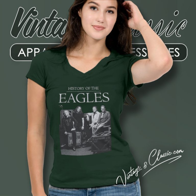 History Of The Eagles 2014 Tour Band V Neck TShirt History Of The Eagles 2014 Tour Band V Neck TShirt