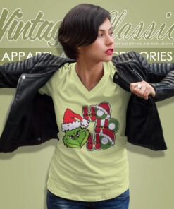 Ho Ho Ho Grinch Christmas V Neck TShirt