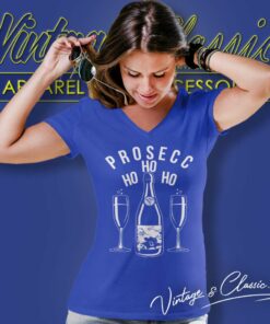 Ho Ho Ho Rude Xmas Drinking Prosecco V Neck TShirt