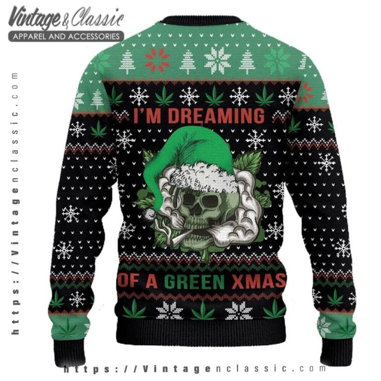 Hobby Skull Weed Ugly Christmas Sweater back Ugly Sweater Hobby Skull Weed Ugly Christmas Sweater back Ugly Sweater