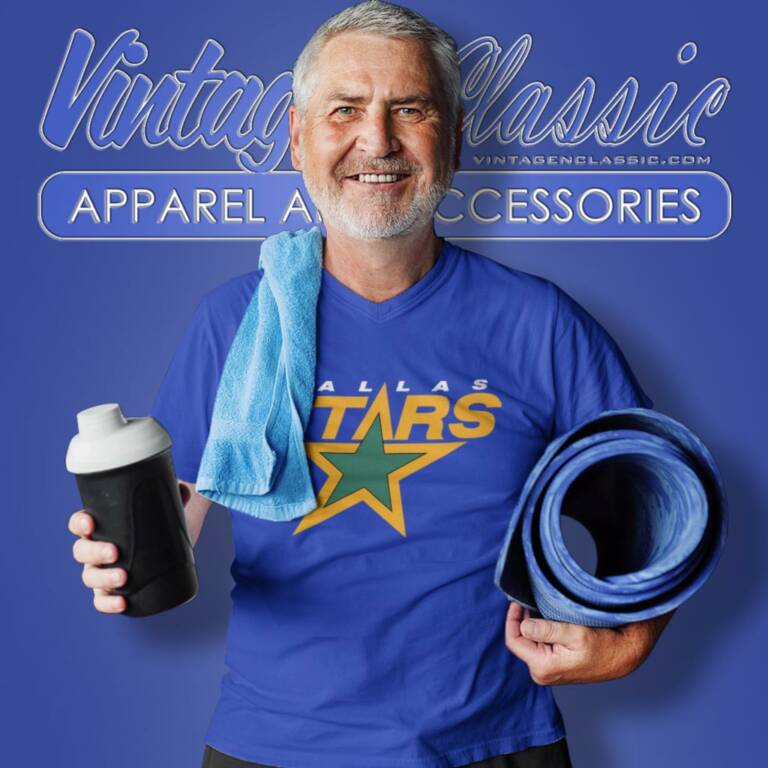 Hockey Nhl Vintage 90s Dallas Stars Nhl Logo V Neck TShirt Hockey Nhl Vintage 90s Dallas Stars Nhl Logo V Neck TShirt