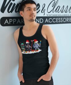 Hockey Star War Funny Christmas Tank Top Racerback