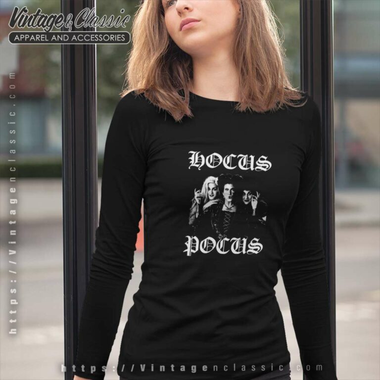 Hocus Pocus Black And White Shirt Sanderson Sisters Long Sleeve Tee Hocus Pocus Black And White Shirt Sanderson Sisters Long Sleeve Tee
