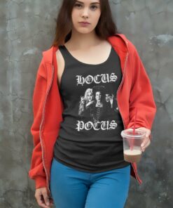 Hocus Pocus Black And White Shirt Sanderson Sisters Tank Top Racerback