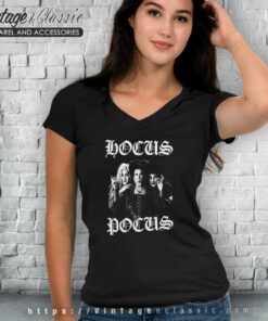 Hocus Pocus Black And White Shirt Sanderson Sisters V Neck TShirt