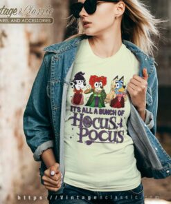 Hocus Pocus Bluey Halloween Shirt Its All A Bunch V Neck TShirt