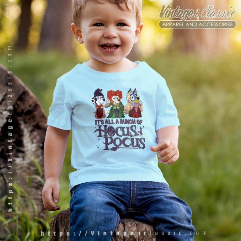 Hocus Pocus Bluey Halloween Shirt Its All A Bunch kids Tshirt Hocus Pocus Bluey Halloween Shirt Its All A Bunch kids Tshirt