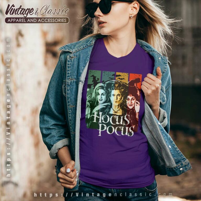 Hocus Pocus Halloween Colour V Neck TShirt Hocus Pocus Halloween Colour V Neck TShirt