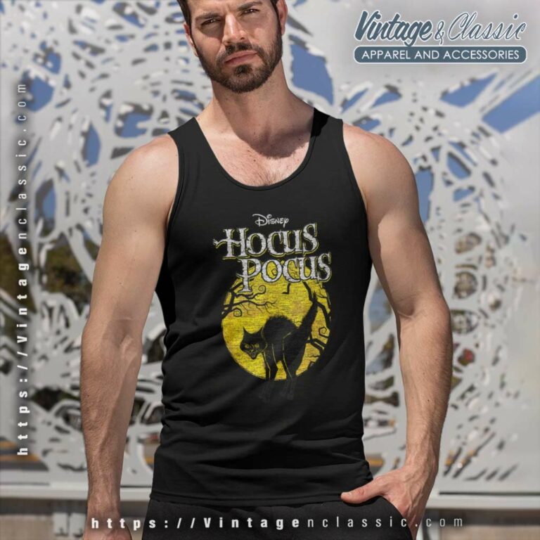 Hocus Pocus Shirt Black Cat Binx Moon Silhouette Tank Top Racerback Hocus Pocus Shirt Black Cat Binx Moon Silhouette Tank Top Racerback