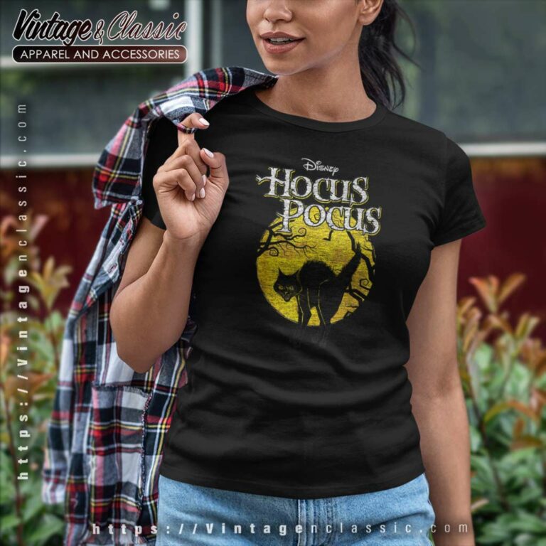 Hocus Pocus Shirt Black Cat Binx Moon Silhouette Women TShirt Hocus Pocus Shirt Black Cat Binx Moon Silhouette Women TShirt