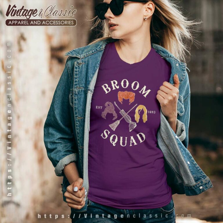 Hocus Pocus Shirt Broom Squad 1693 V Neck TShirt Hocus Pocus Shirt Broom Squad 1693 V Neck TShirt