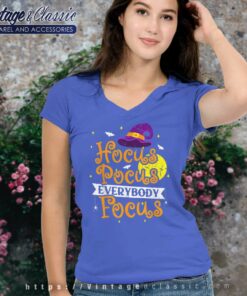 Hocus Pocus Shirt Everybody Focus Halloween V Neck TShirt