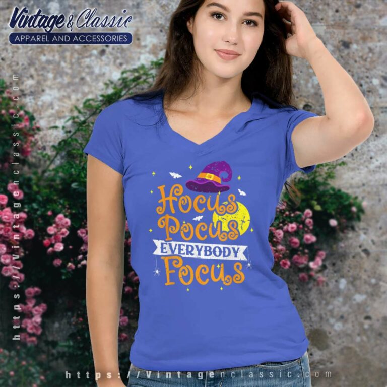 Hocus Pocus Shirt Everybody Focus Halloween V Neck TShirt Hocus Pocus Shirt Everybody Focus Halloween V Neck TShirt