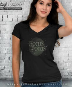 Hocus Pocus Shirt Moon Stars Logo V Neck TShirt