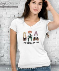 Hocus Pocus Shirt Sanderson Sisters I Put A Spell On You V Neck TShirt