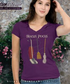 Hocus Pocus Shirt Witch Rides Halloween V Neck TShirt