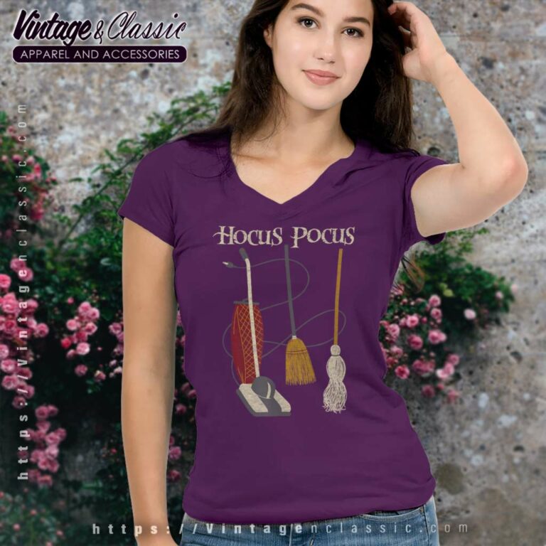 Hocus Pocus Shirt Witch Rides Halloween V Neck TShirt Hocus Pocus Shirt Witch Rides Halloween V Neck TShirt