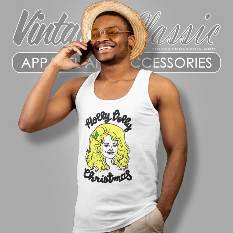 Holly Dolly Christmas Tank Top Racerback Holly Dolly Christmas Tank Top Racerback