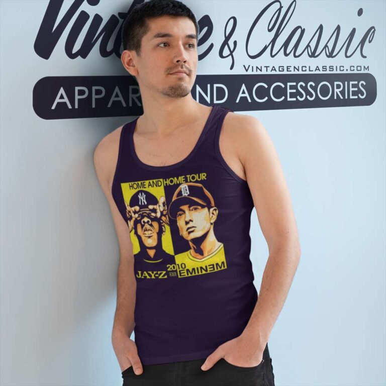 Home And Home Tour Jay Z And Eminem 2010 Tank Top Racerback Home And Home Tour Jay Z And Eminem 2010 Tank Top Racerback