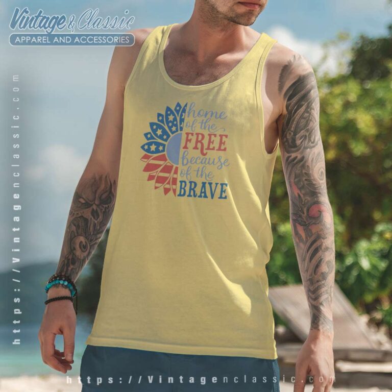 Home Of The Free Because Of The Brave Tank Top Racerback Home Of The Free Because Of The Brave Tank Top Racerback