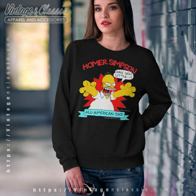 Homer Simpson All american Dad Sweatshirt Homer Simpson All american Dad Sweatshirt