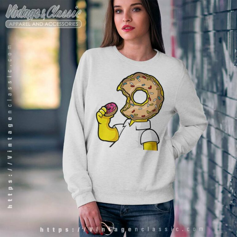 Homer Simpson Doughnut Eating Doughnut Sweatshirt Homer Simpson Doughnut Eating Doughnut Sweatshirt