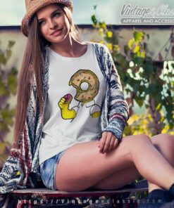 Homer Simpson Doughnut Eating Doughnut Women TShirt