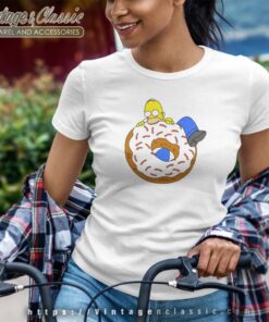 Homer Simpson Eating Donut Shirt 6 Homer Simpson Eating Donut Women TShirt