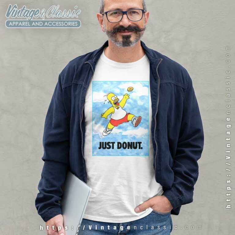 Homer Simpson Just Donut Nike Parody Long Sleeve Tee Homer Simpson Just Donut Nike Parody Long Sleeve Tee