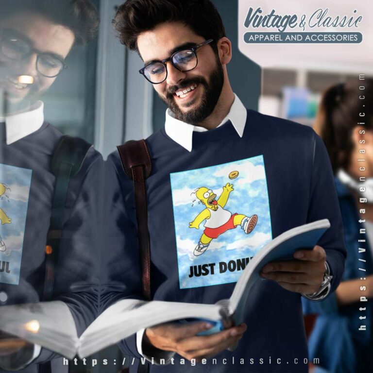 Homer Simpson Just Donut Nike Parody Sweatshirt Homer Simpson Just Donut Nike Parody Sweatshirt