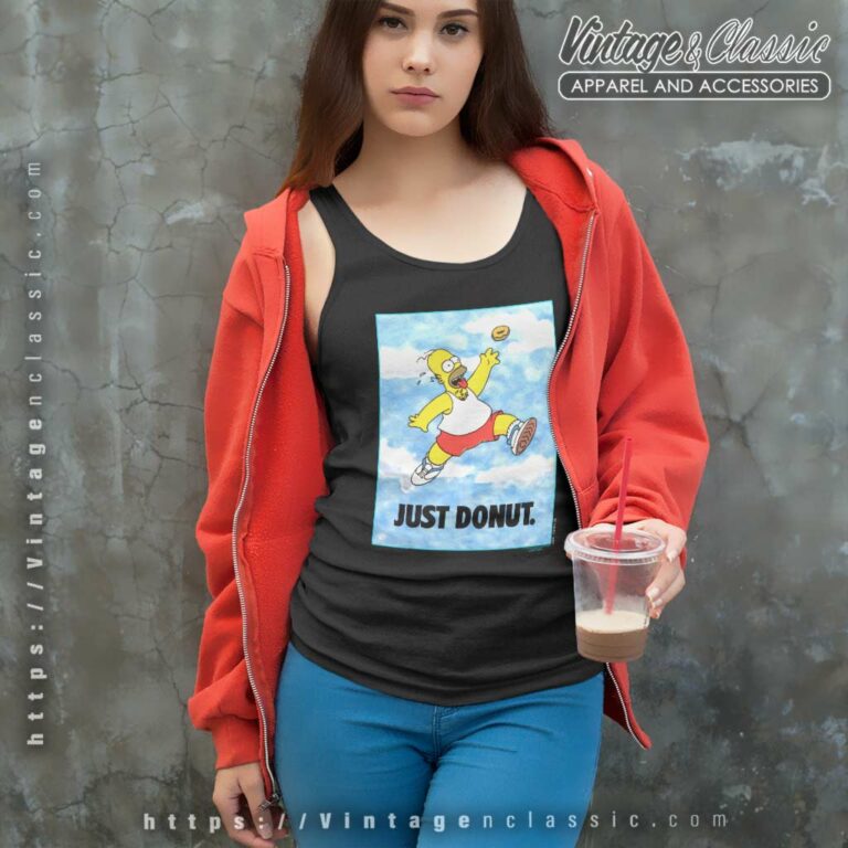Homer Simpson Just Donut Nike Parody Tank Top Racerback Homer Simpson Just Donut Nike Parody Tank Top Racerback