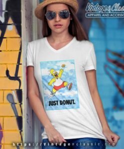 Homer Simpson Just Donut Nike Parody V Neck TShirt