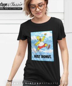 Homer Simpson Just Donut Nike Parody Women TShirt