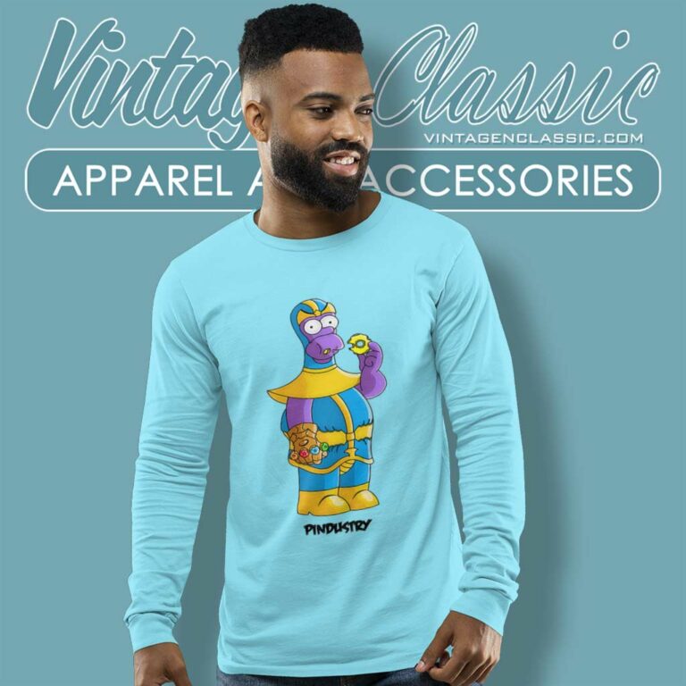 Homer Simpson Thanos Long Sleeve Tee Homer Simpson Thanos Long Sleeve Tee
