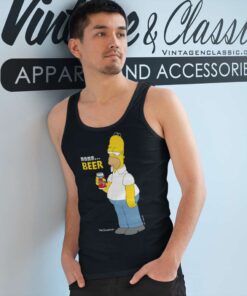 Homer Simpsons Duff Beer Tank Top Racerback