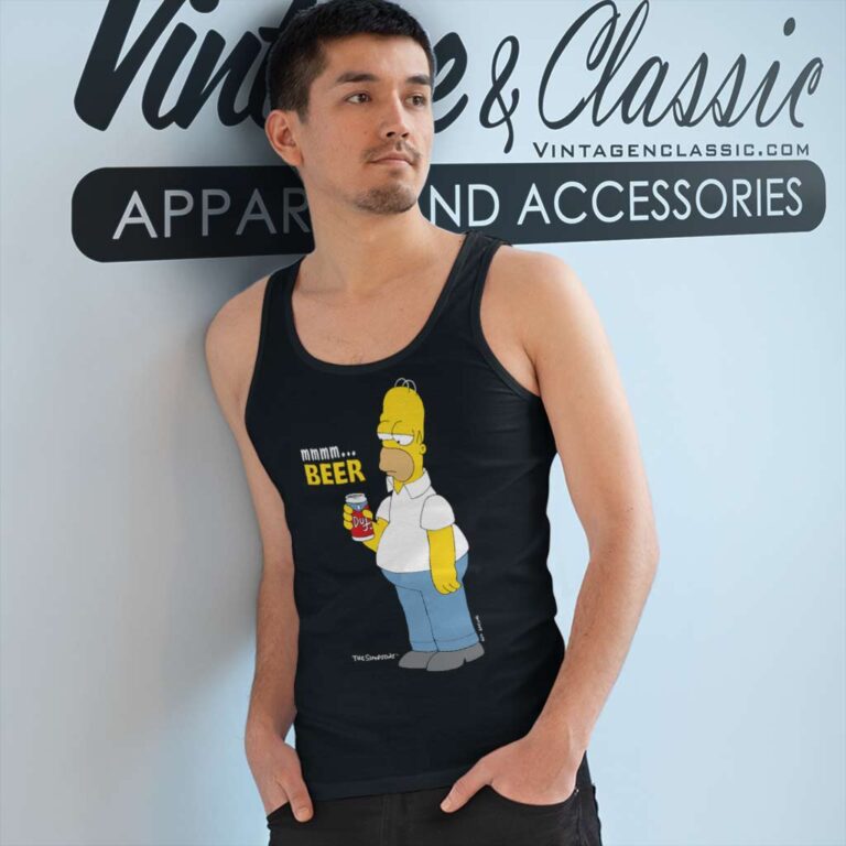 Homer Simpsons Duff Beer Tank Top Racerback Homer Simpsons Duff Beer Tank Top Racerback