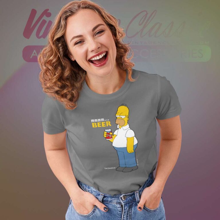Homer Simpsons Duff Beer Women TShirt Homer Simpsons Duff Beer Women TShirt