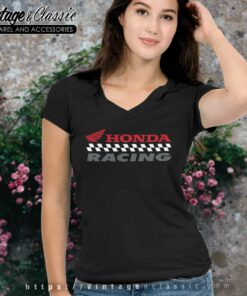 Honda Racing Logo Nascar V Neck TShirt