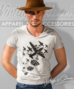 Hop Bomber Craft Beer V Neck TShirt